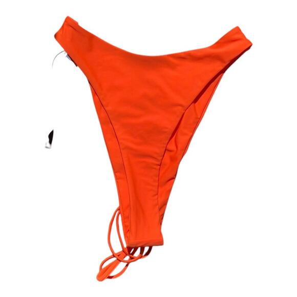 Pretty Little Thing NWT Orange O Ring Waist Strap Brazilian Bikini Bottom Size 6 - Picture 7 of 16